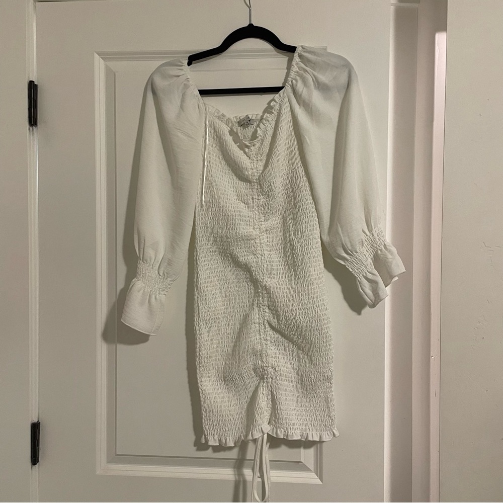 Love tree white scrunch dress
